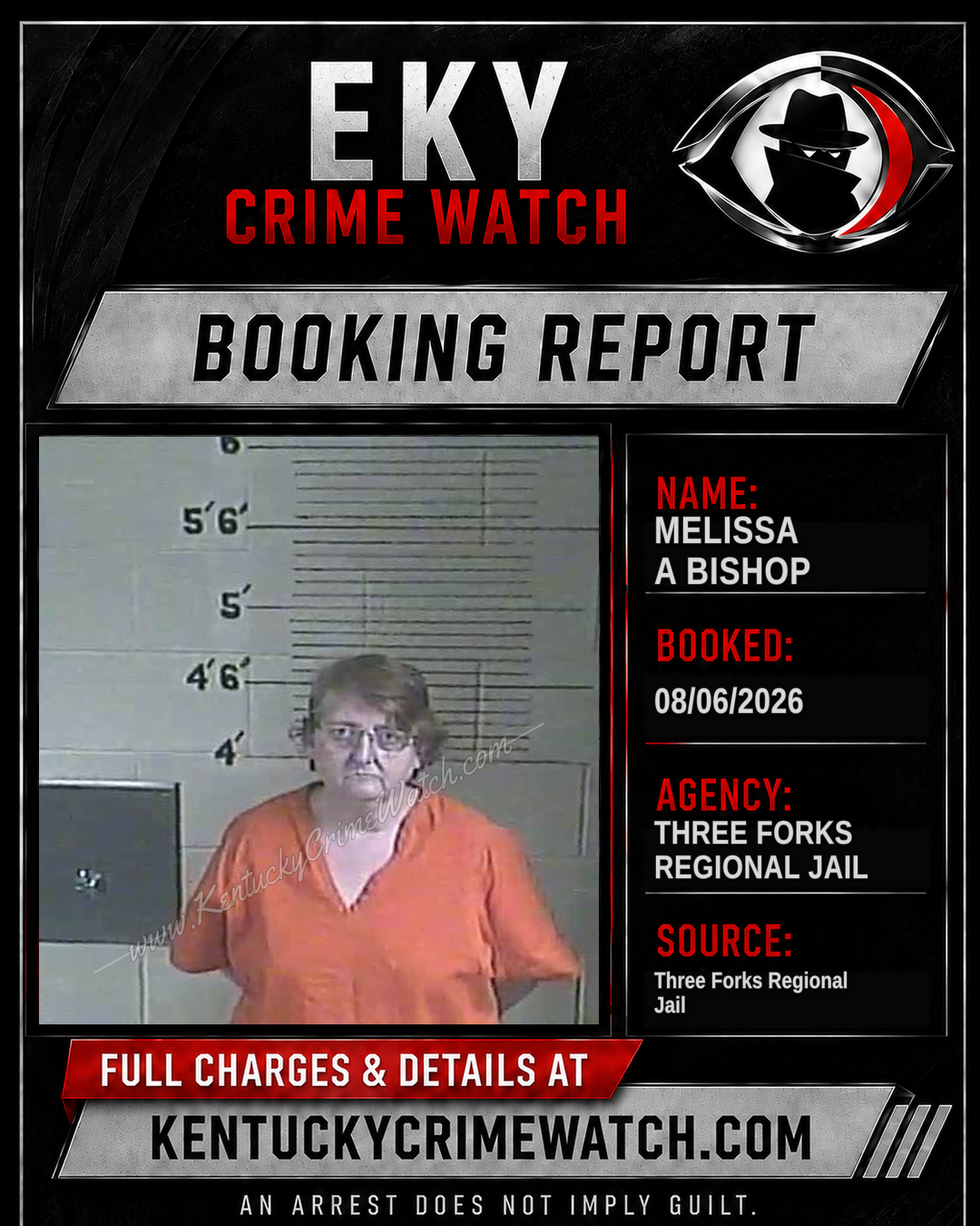 Melissa A Bishop booking image