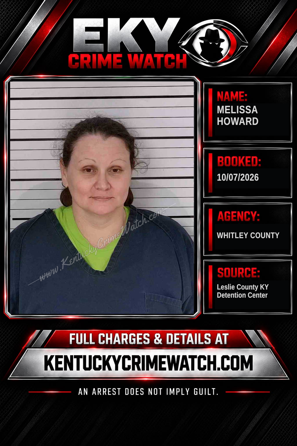 MELISSA HOWARD booking image