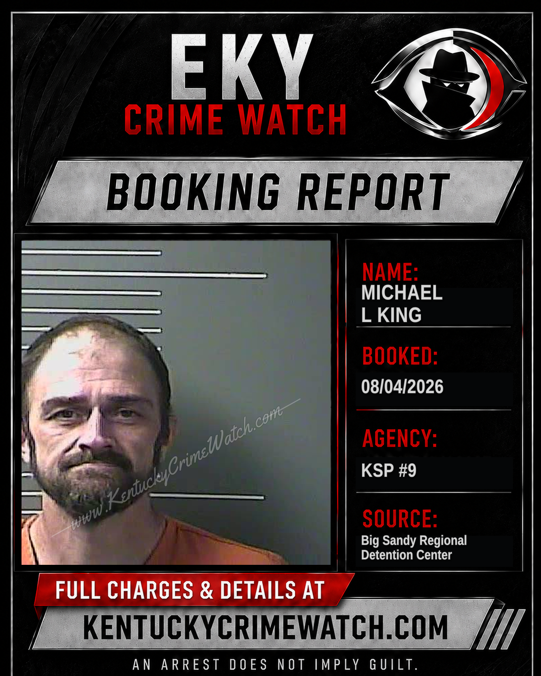 MICHAEL L KING booking image