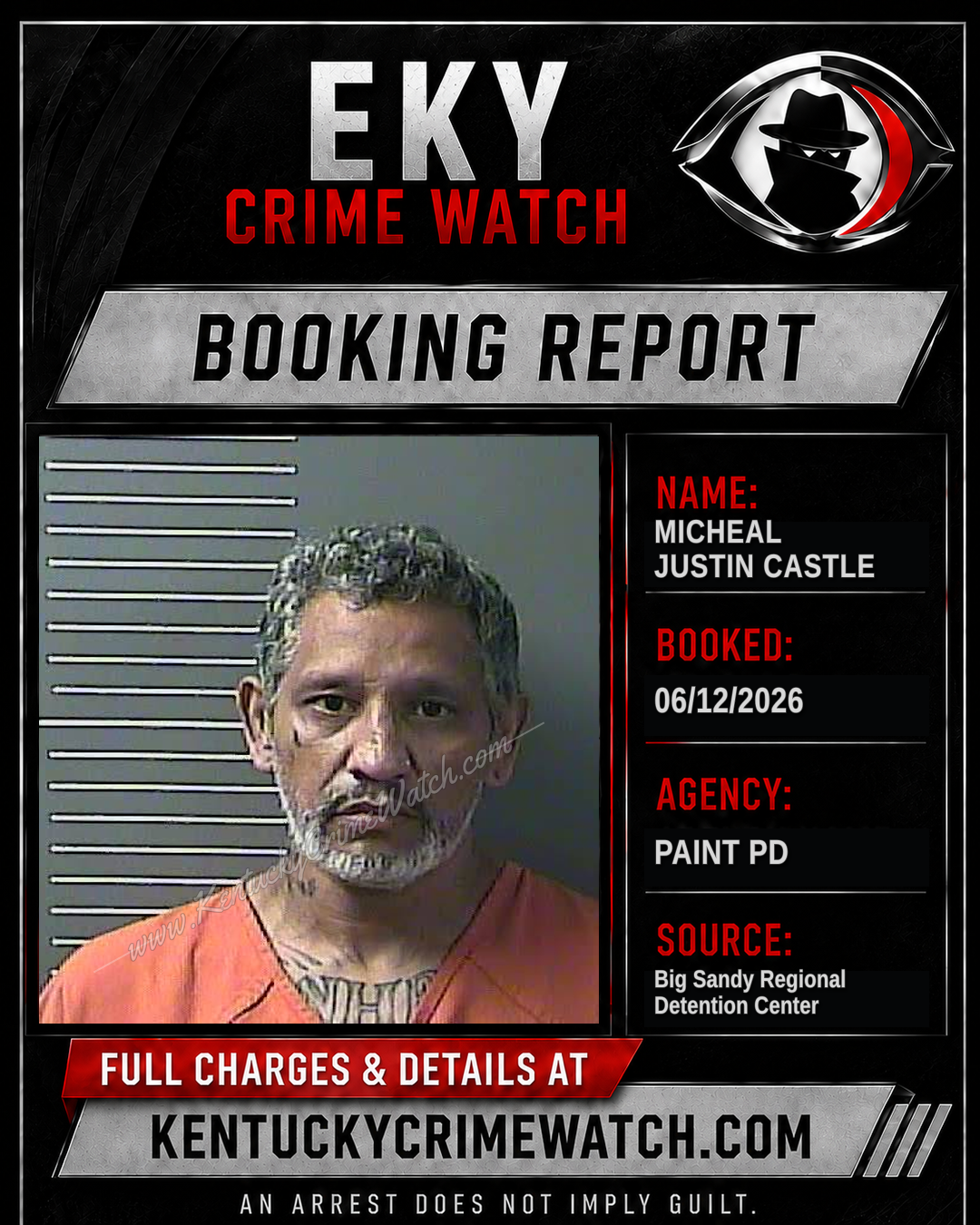 MICHEAL JUSTIN CASTLE booking image