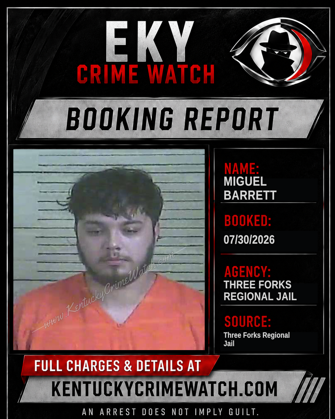Miguel Barrett booking image