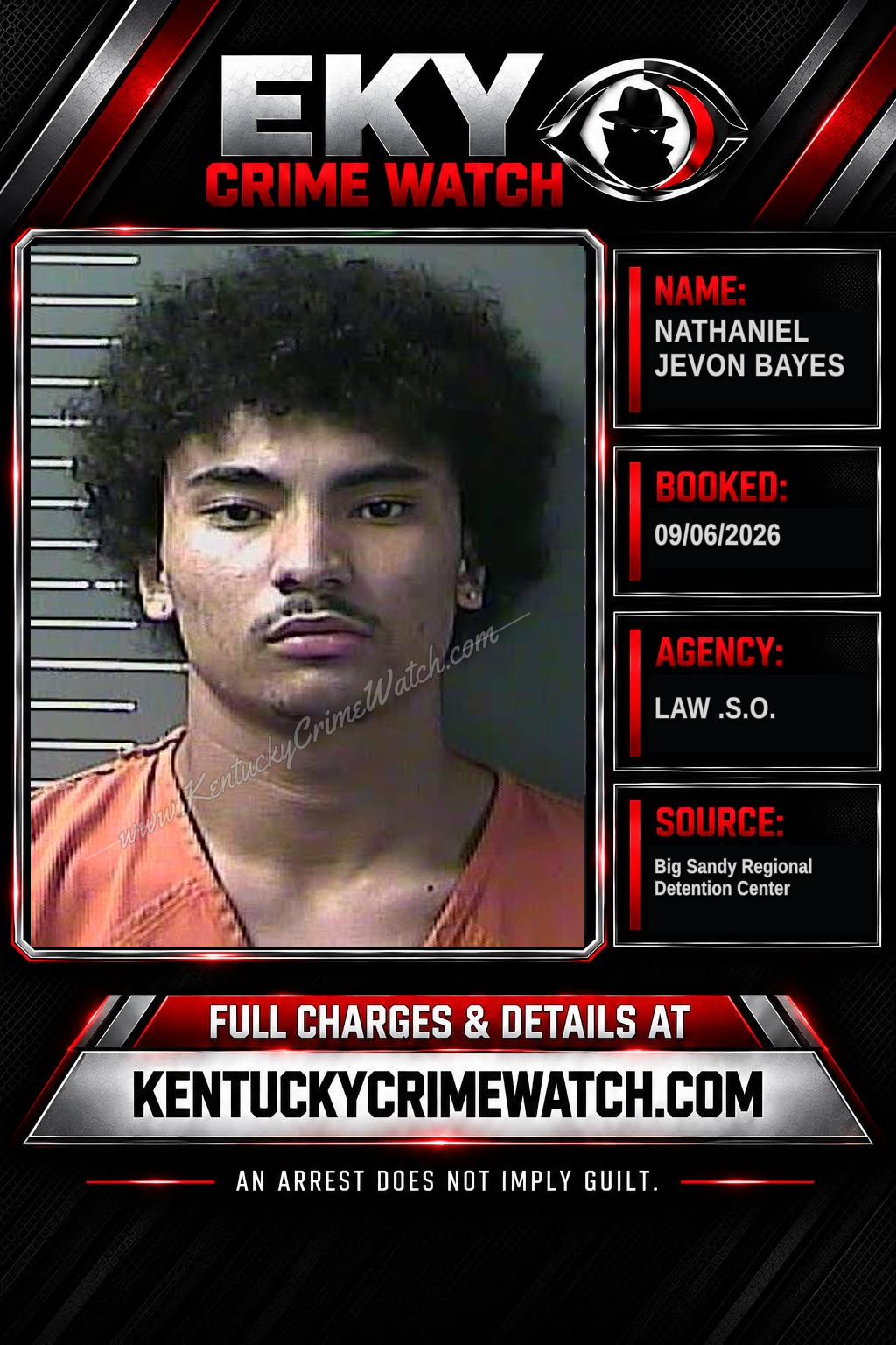 NATHANIEL JEVON BAYES booking image