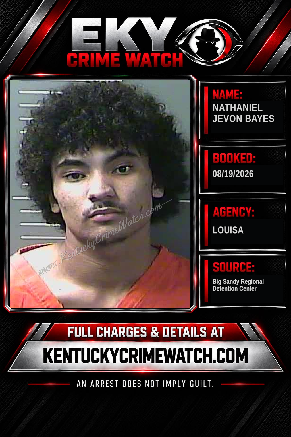 NATHANIEL JEVON BAYES booking image