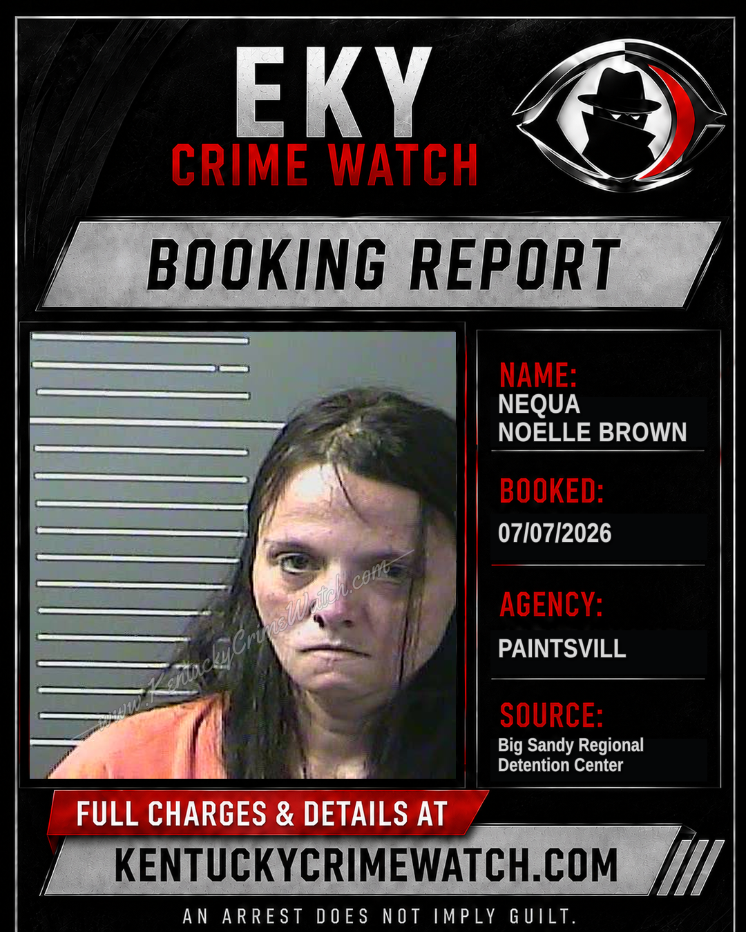 NEQUA NOELLE BROWN booking image
