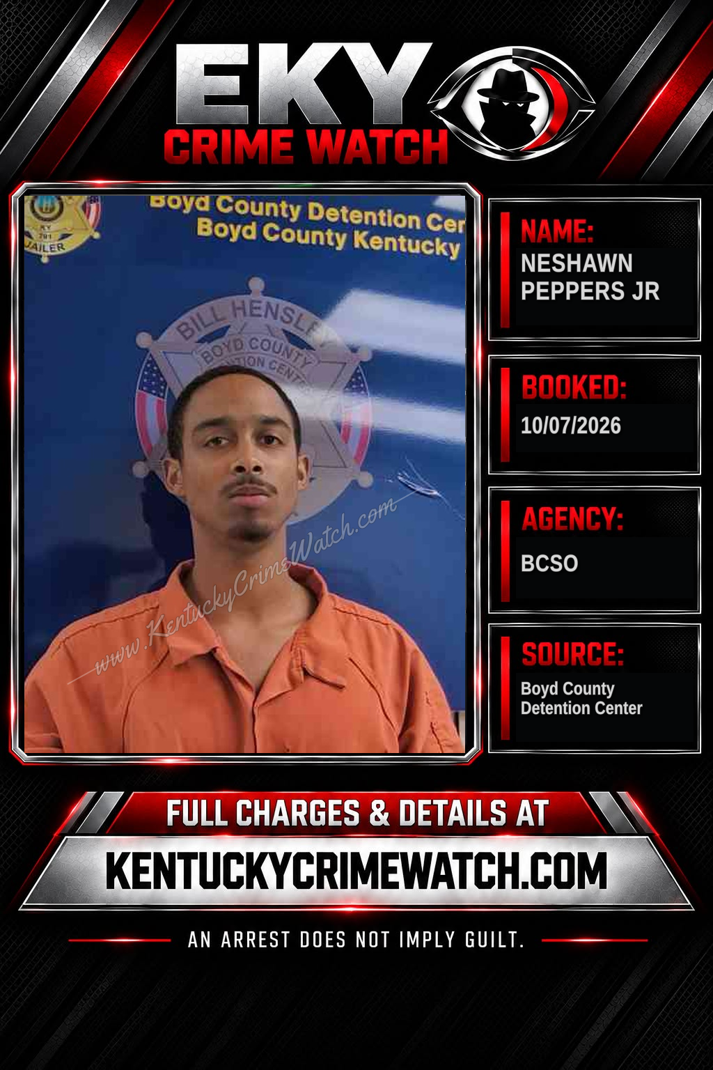 NESHAWN PEPPERS JR booking image
