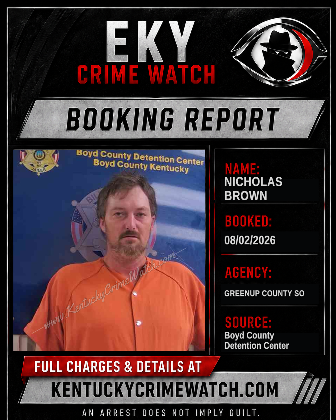 NICHOLAS BROWN booking image