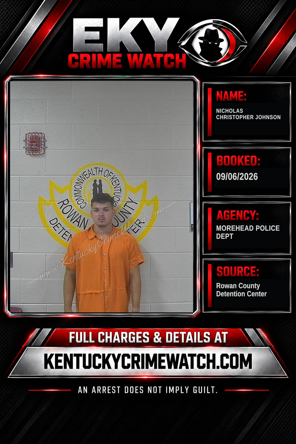 NICHOLAS CHRISTOPHER JOHNSON booking image