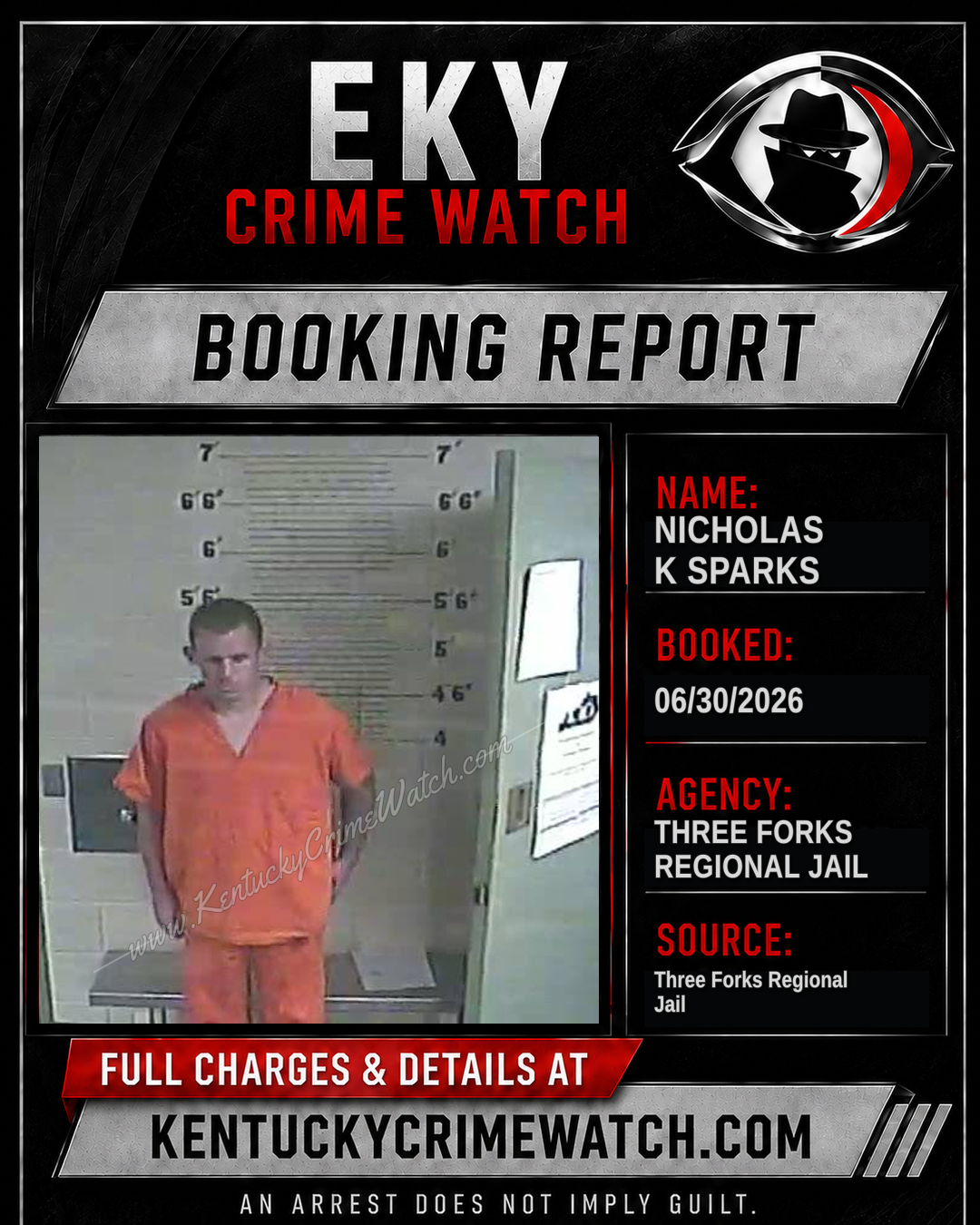 Nicholas K Sparks booking image