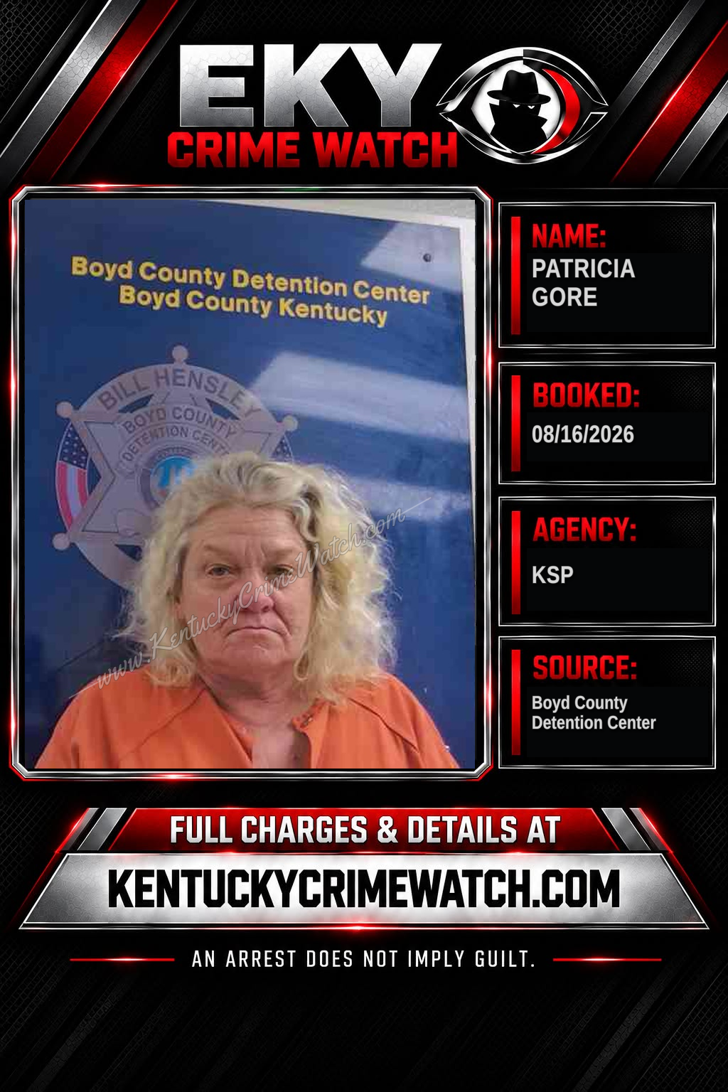 PATRICIA GORE booking image