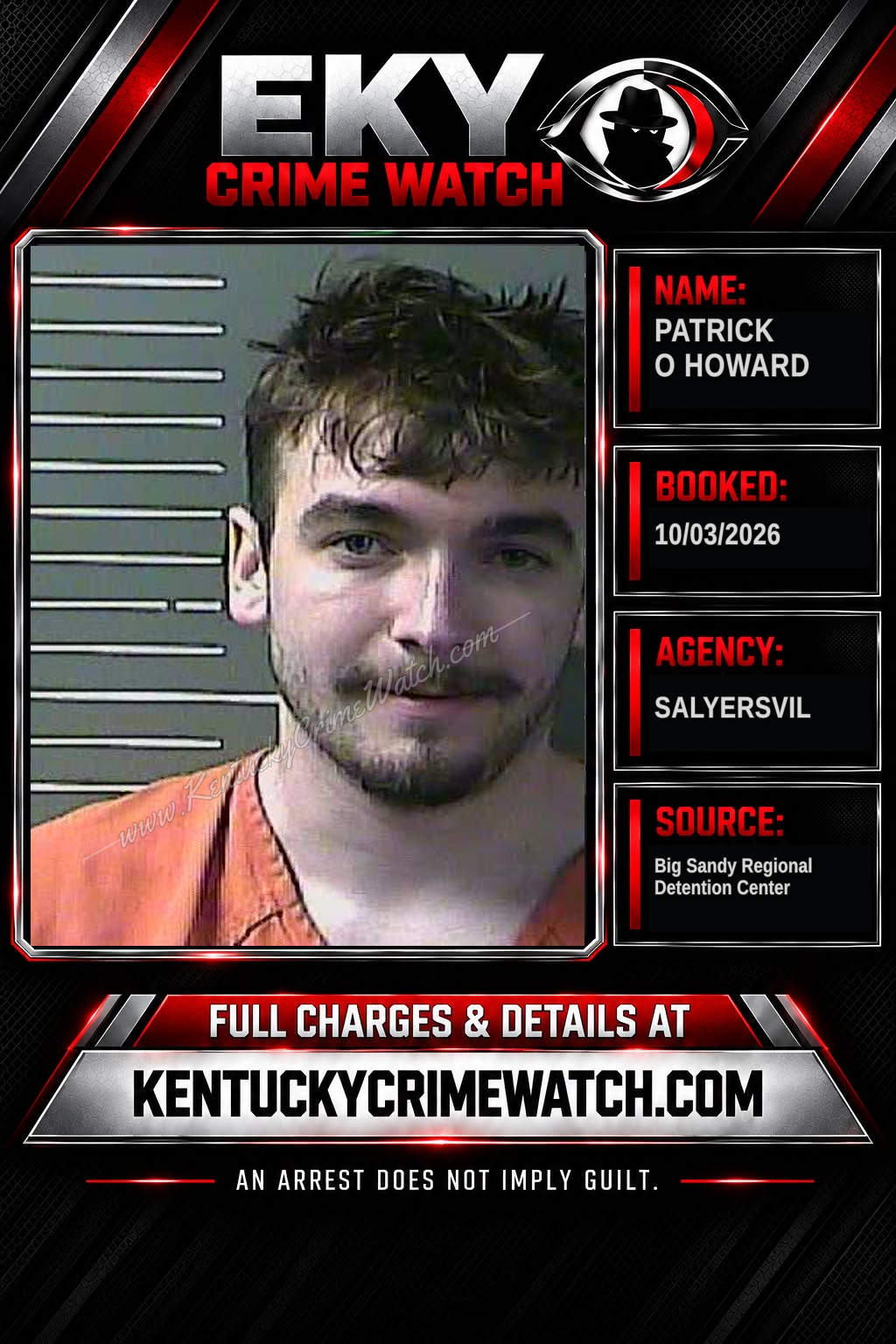 PATRICK O HOWARD booking report card