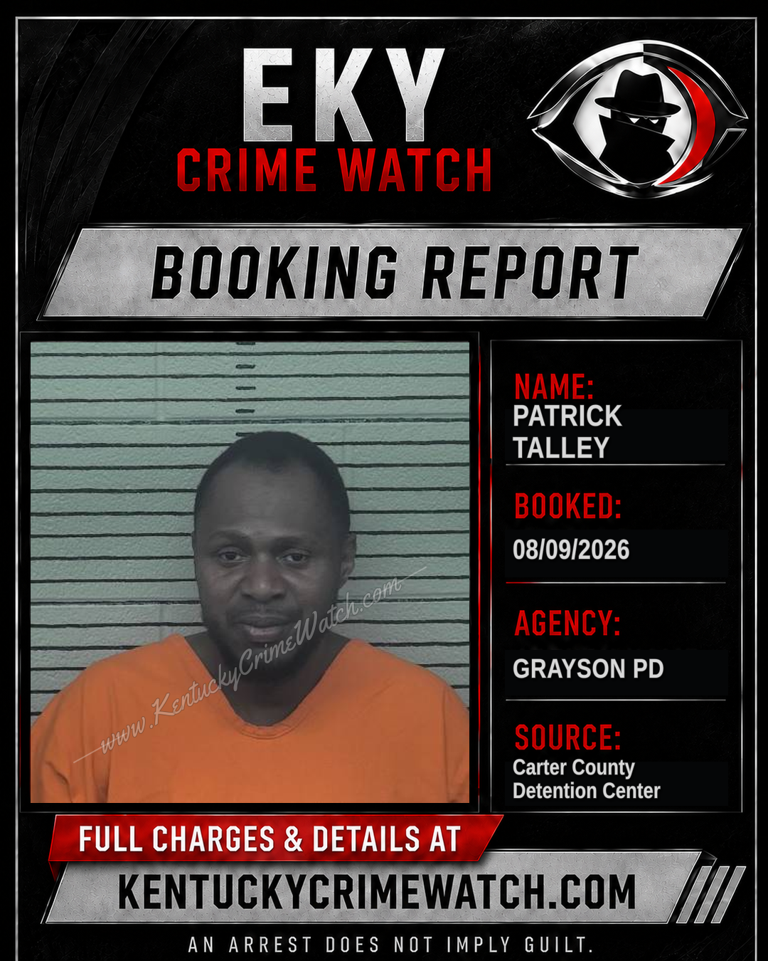 PATRICK TALLEY booking image