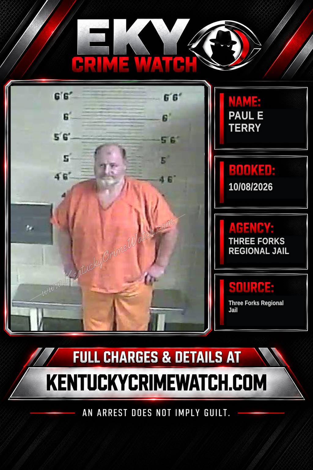 Paul E Terry booking image