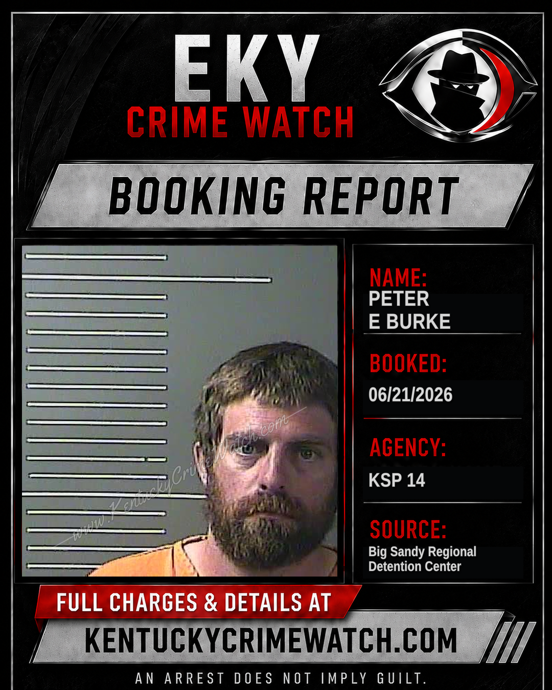 PETER E BURKE booking image
