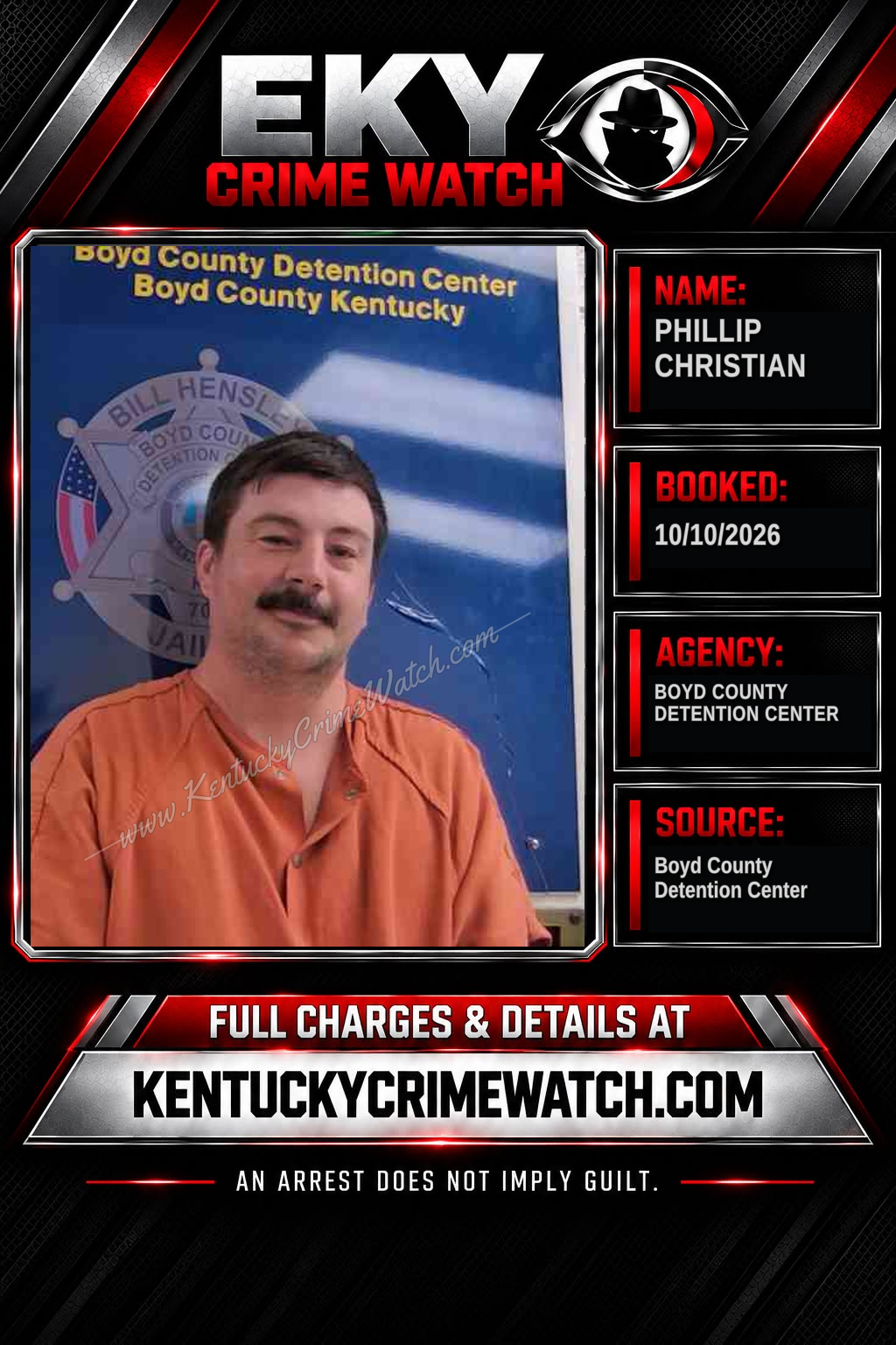 PHILLIP CHRISTIAN booking image