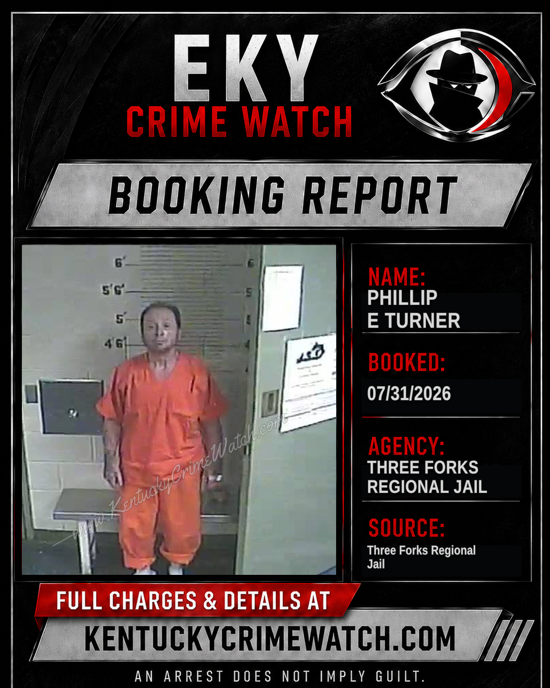 Phillip E Turner booking image