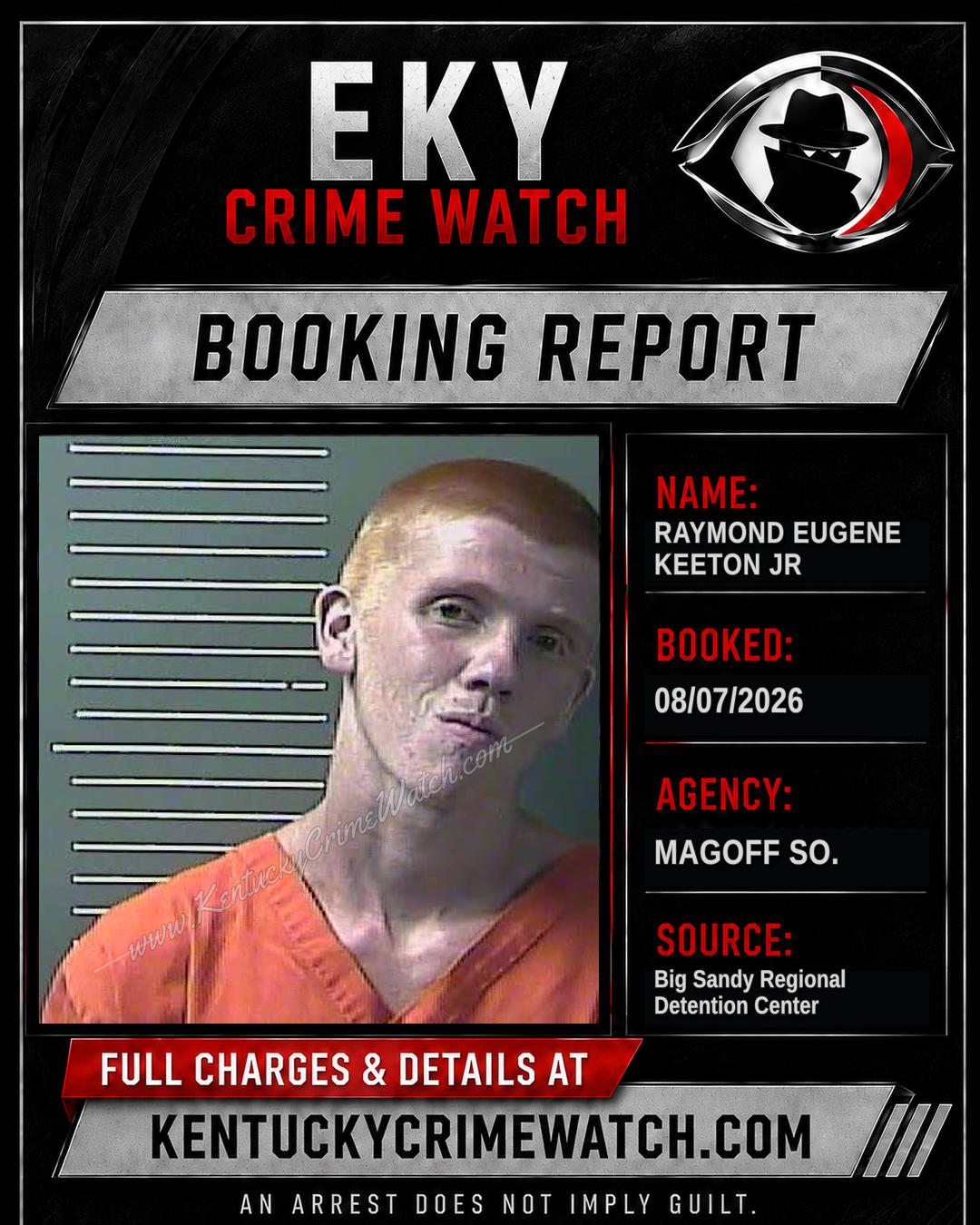 RAYMOND EUGENE KEETON JR booking image