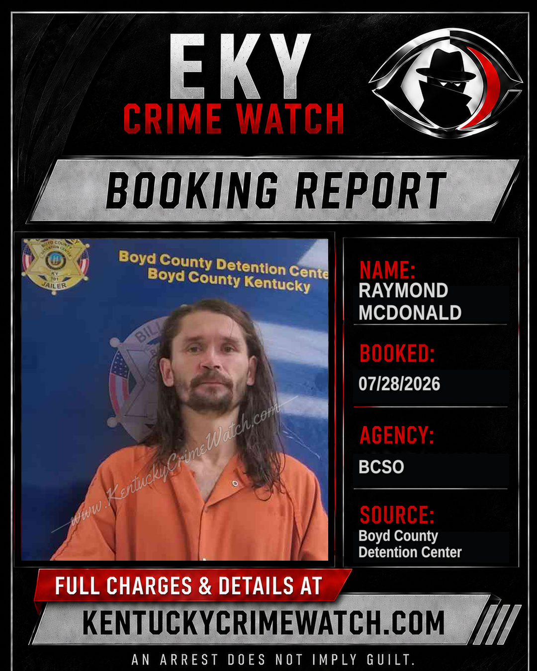 RAYMOND MCDONALD booking image