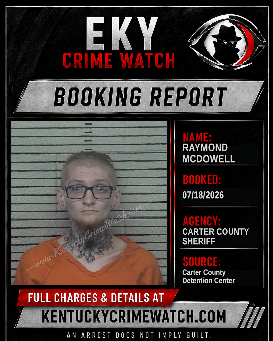 RAYMOND MCDOWELL booking image