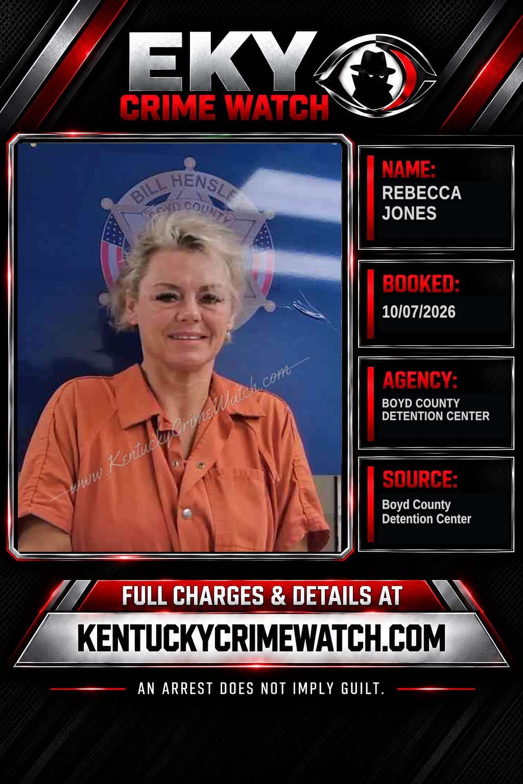 REBECCA JONES booking image