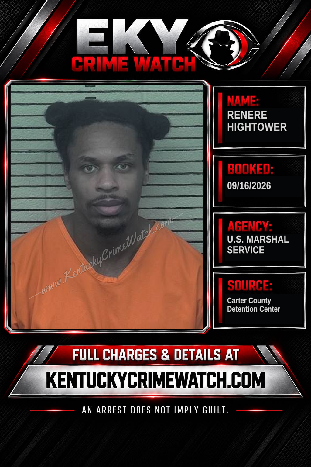 RENERE HIGHTOWER booking report card