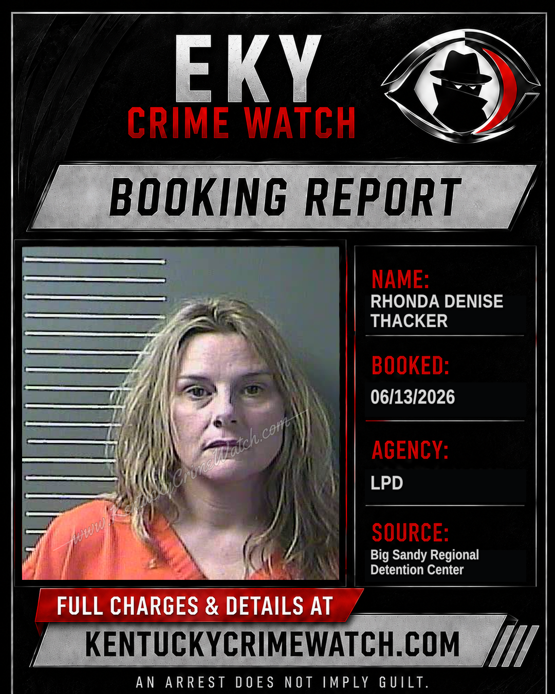 RHONDA DENISE THACKER booking image