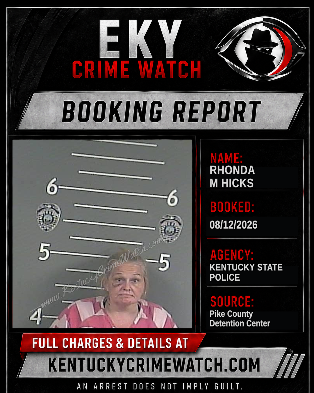 RHONDA M HICKS booking image