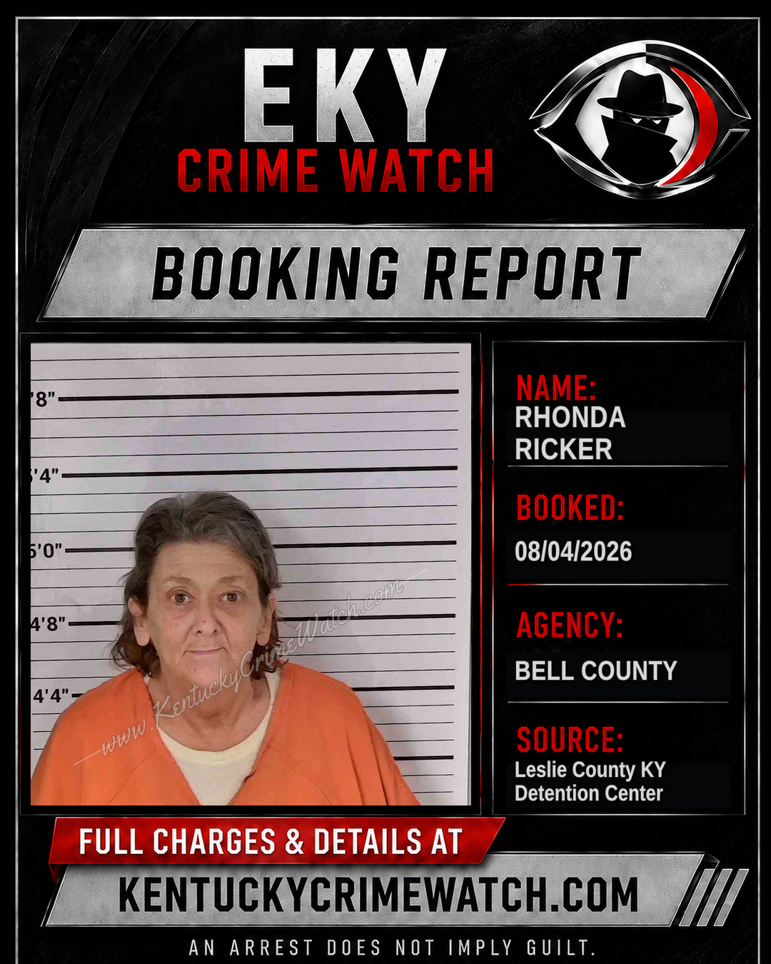 RHONDA RICKER booking image