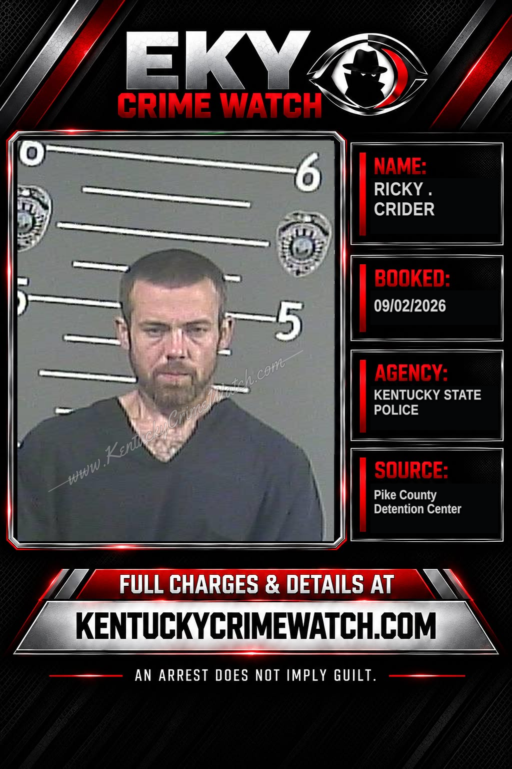 RICKY . CRIDER booking report card