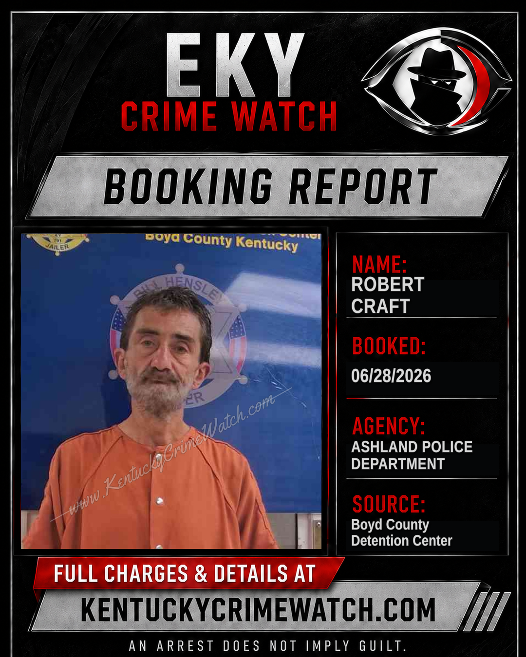 ROBERT CRAFT booking image