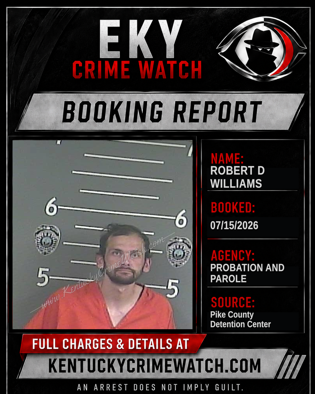 ROBERT D WILLIAMS booking image
