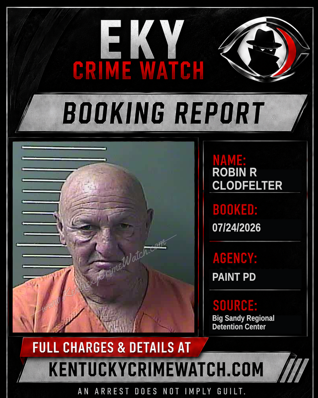 ROBIN R CLODFELTER booking image