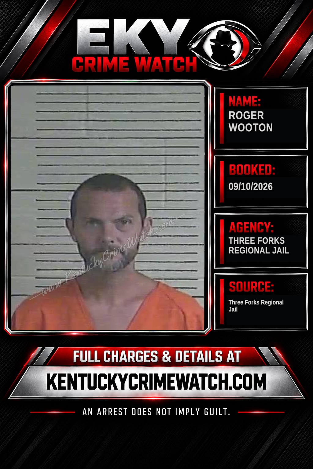 Roger Wooton booking image