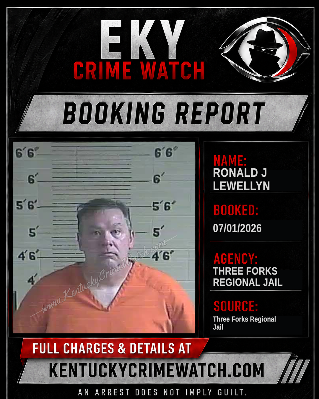Ronald J Lewellyn booking image