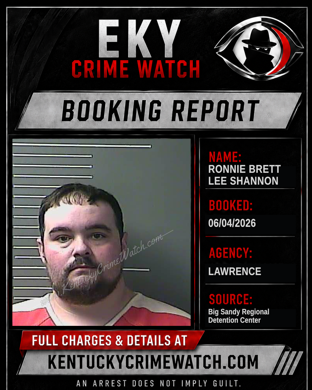 RONNIE BRETT LEE SHANNON booking image