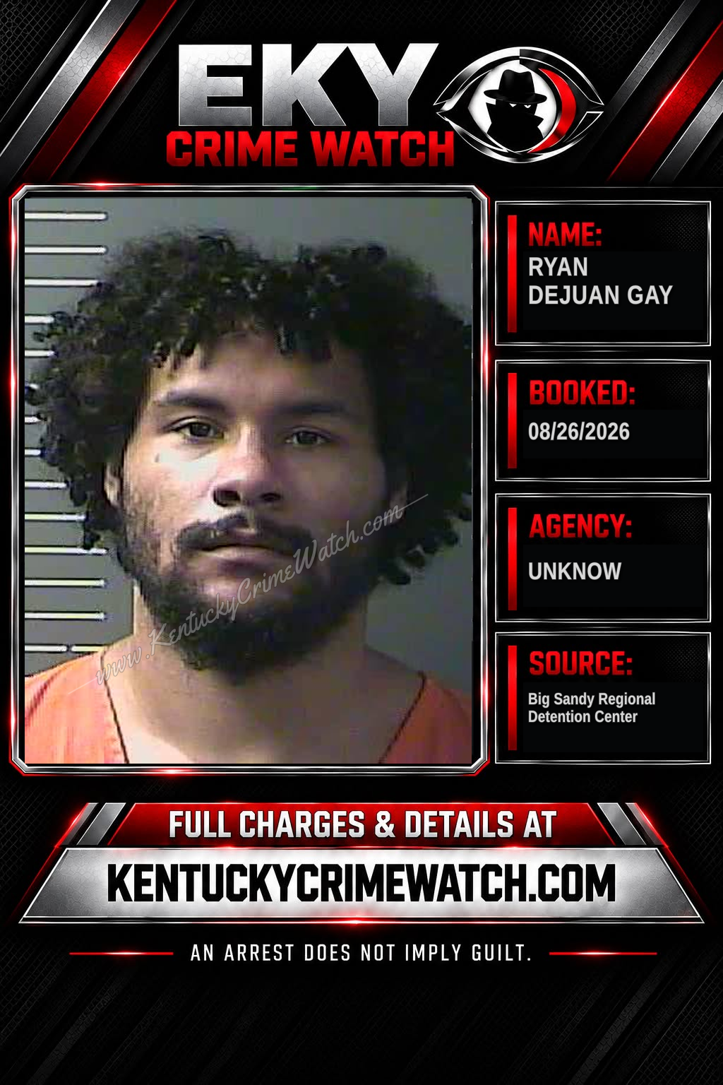 RYAN DEJUAN GAY booking image