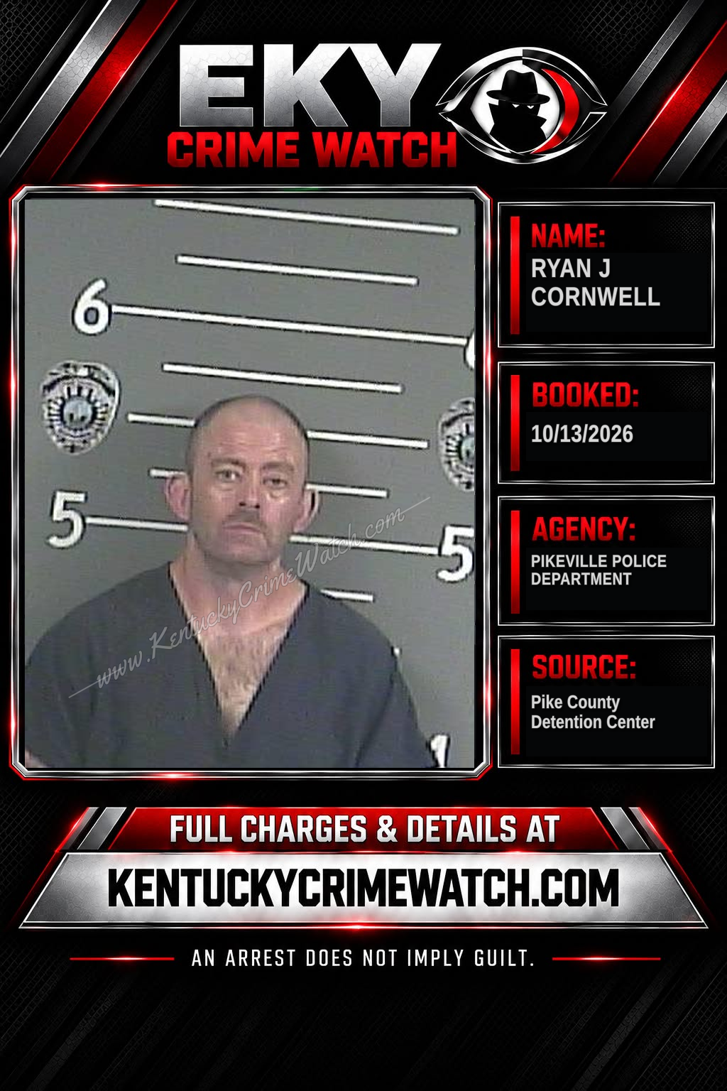 RYAN J CORNWELL booking image