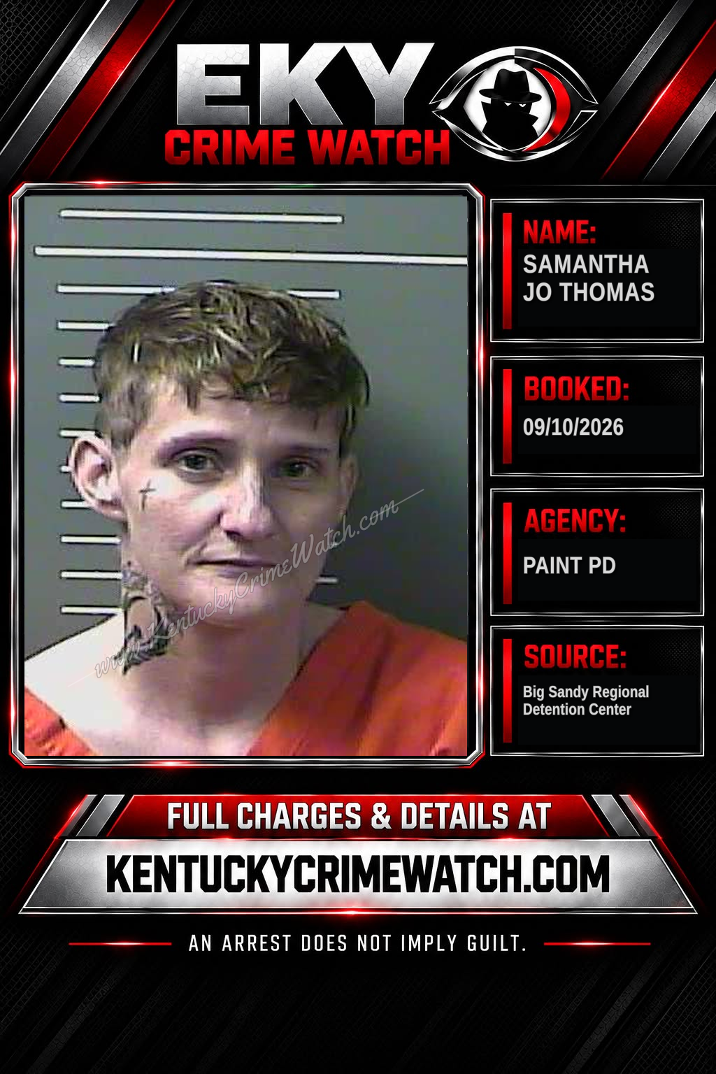 SAMANTHA JO THOMAS booking image