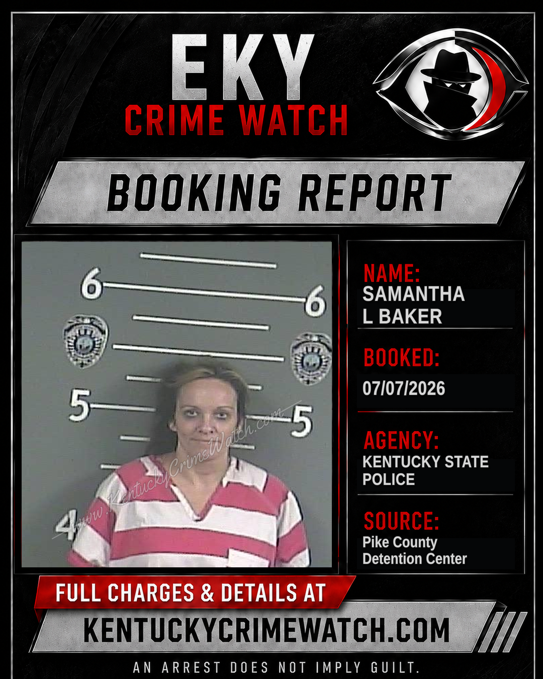 SAMANTHA L BAKER booking image