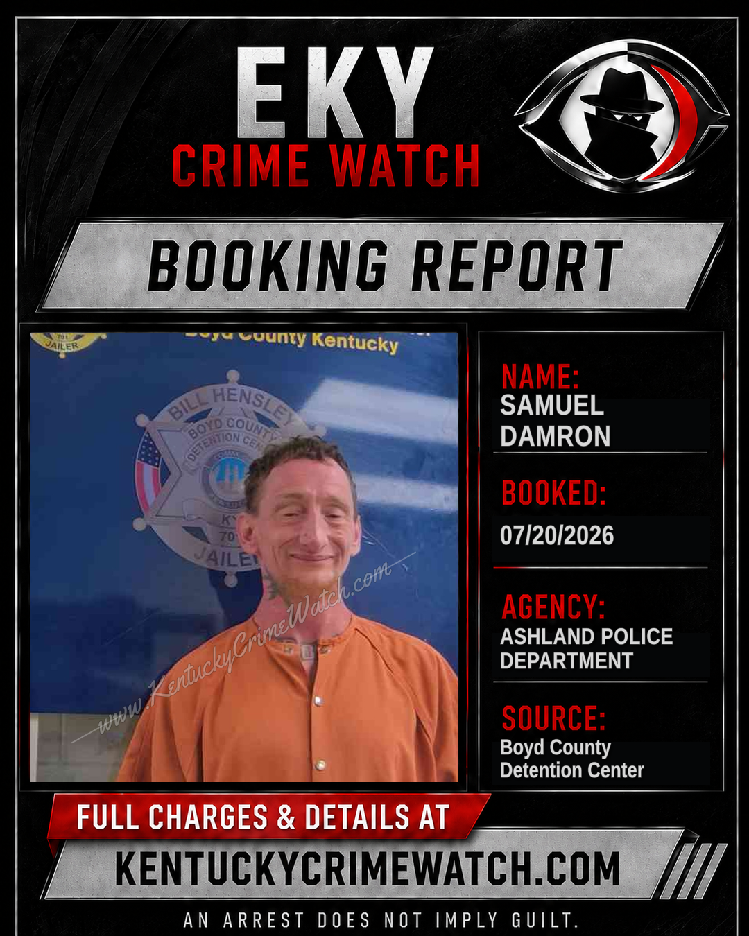 SAMUEL DAMRON booking image