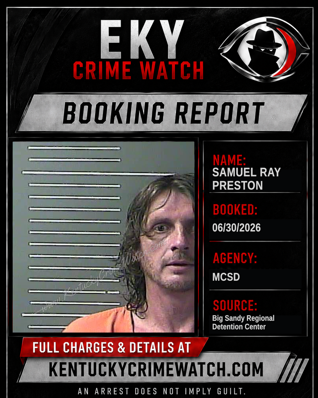 SAMUEL RAY PRESTON booking image