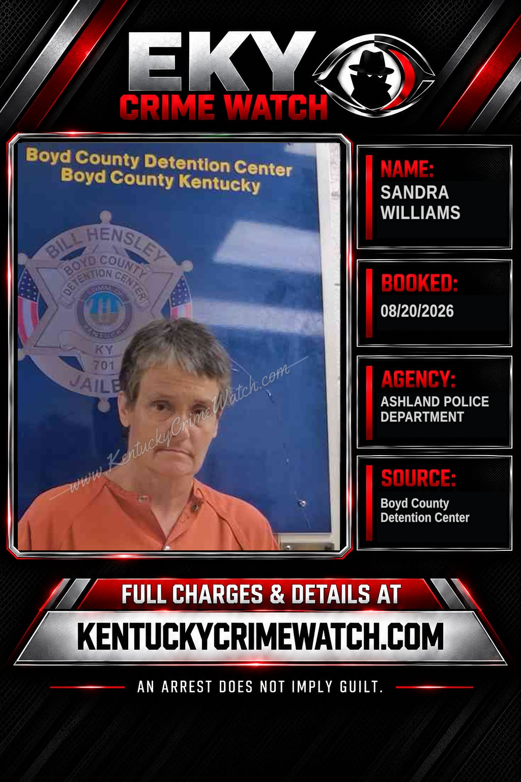 SANDRA WILLIAMS booking image