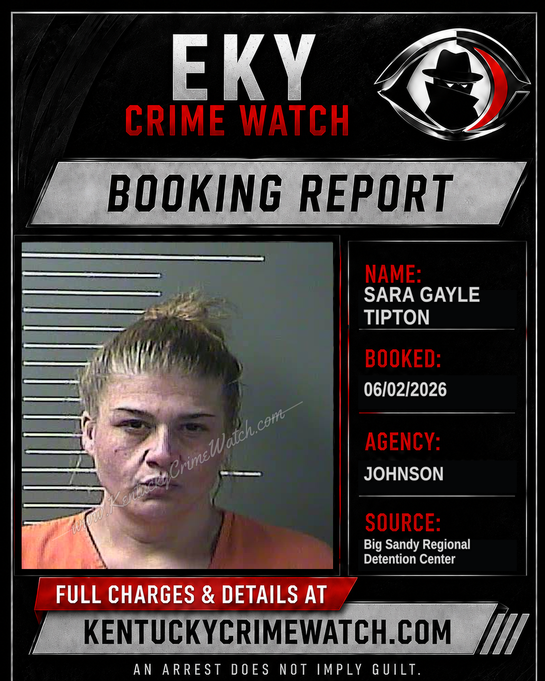 SARA GAYLE TIPTON booking image