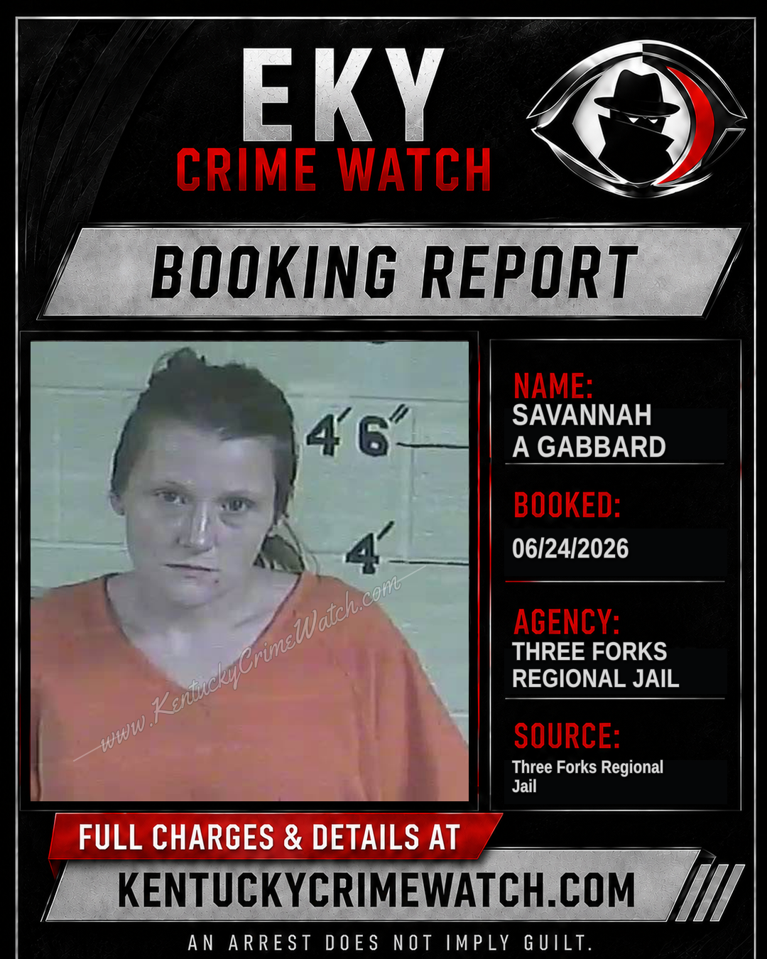 Savannah A Gabbard booking image