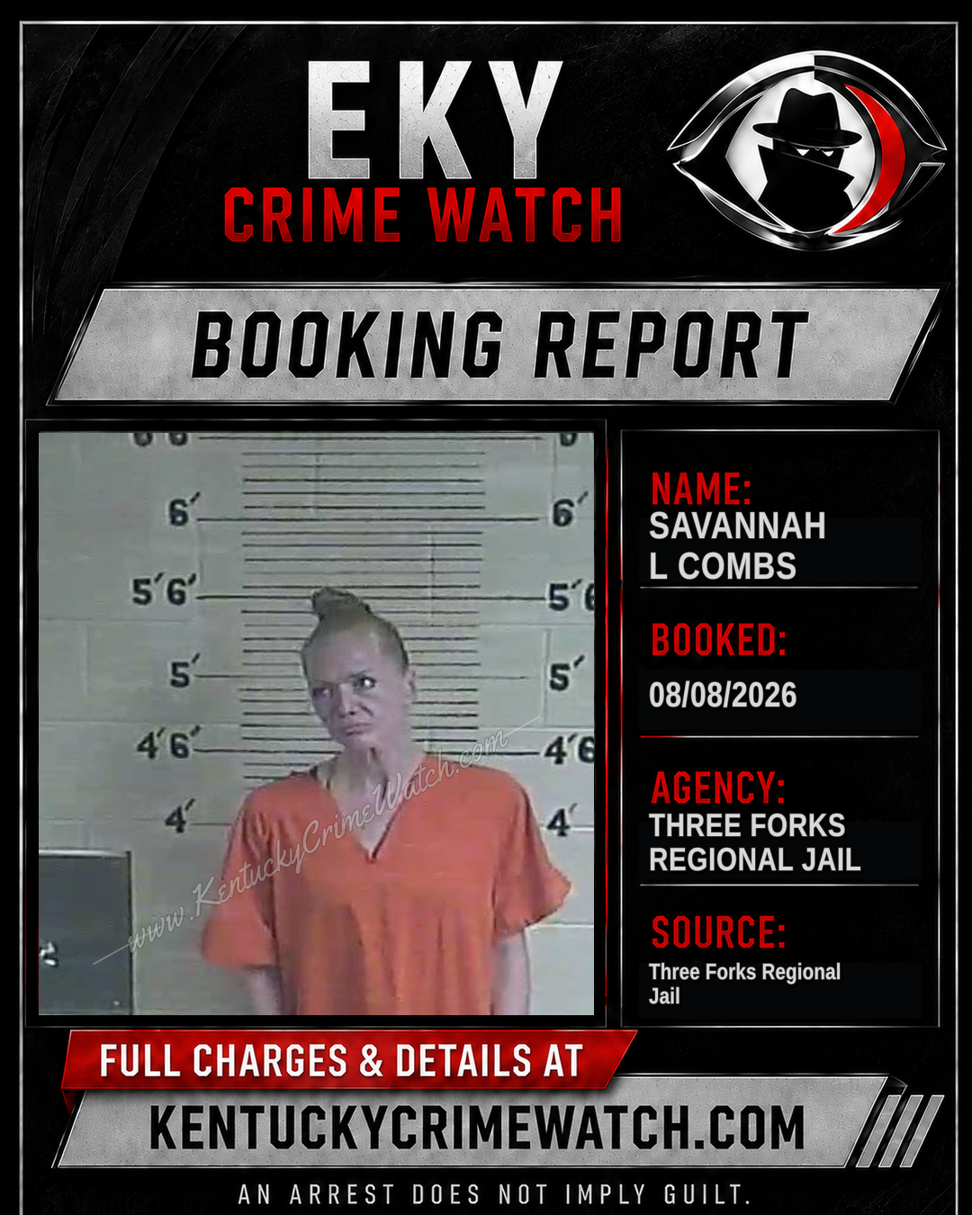 Savannah L Combs booking image