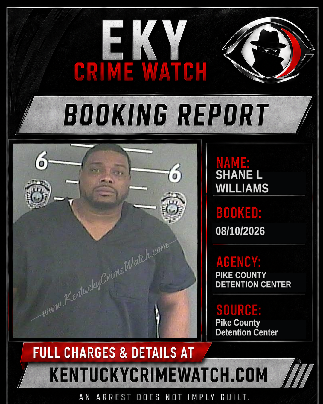 SHANE L WILLIAMS booking image