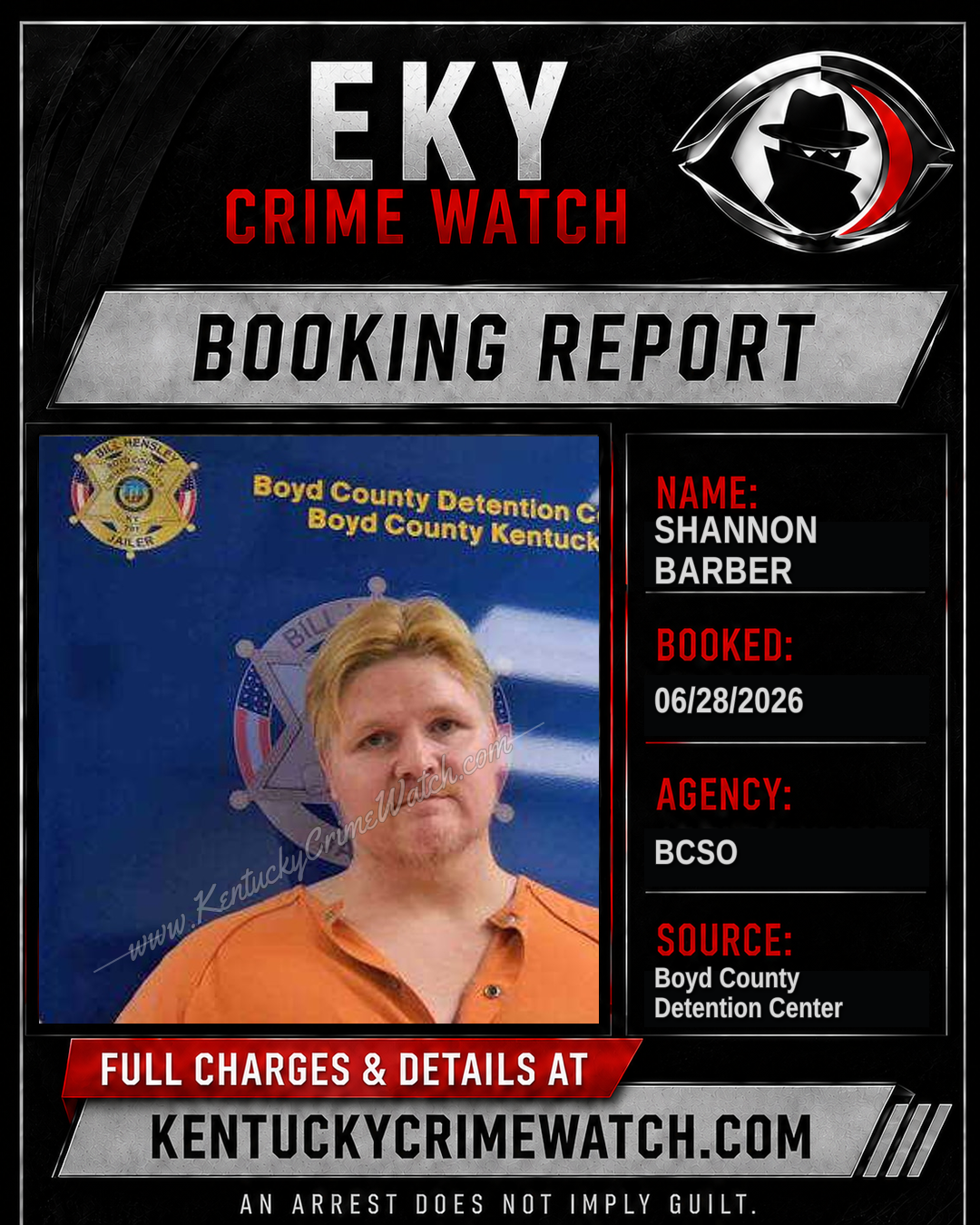 SHANNON BARBER booking image