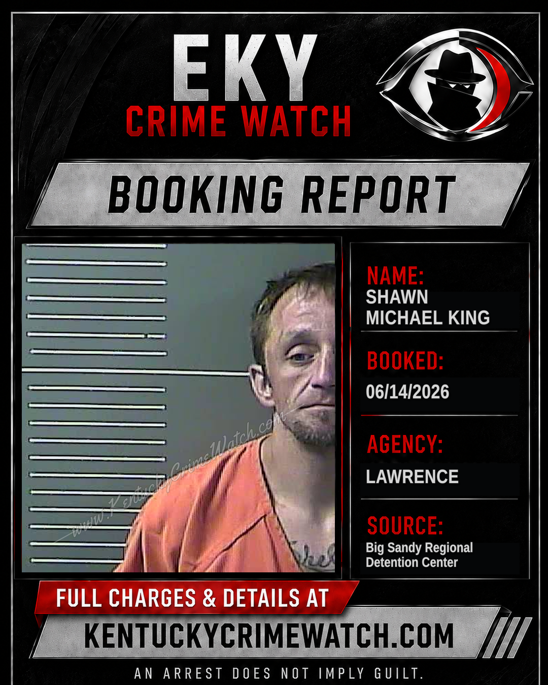 SHAWN MICHAEL KING booking image