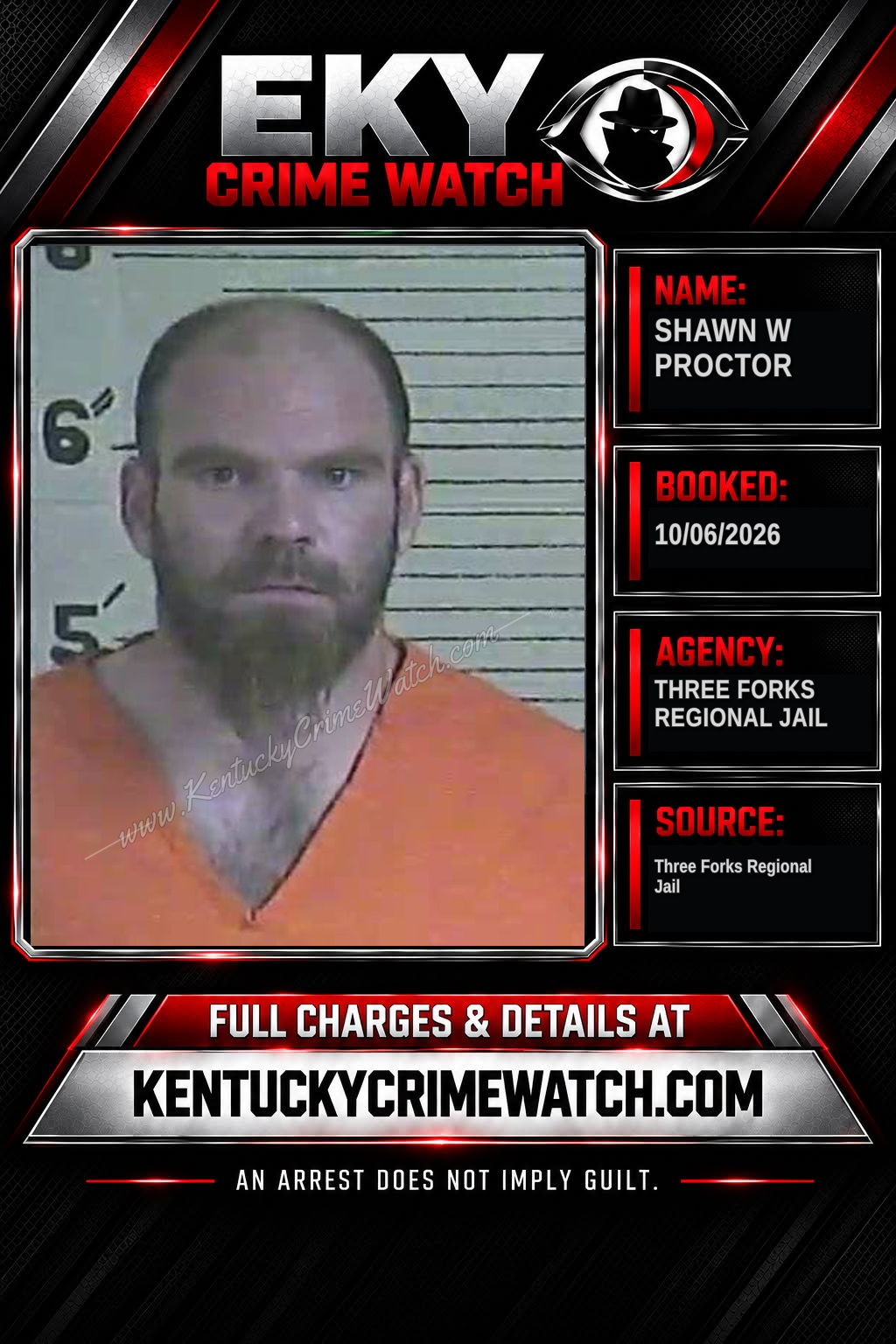 Shawn W Proctor booking image