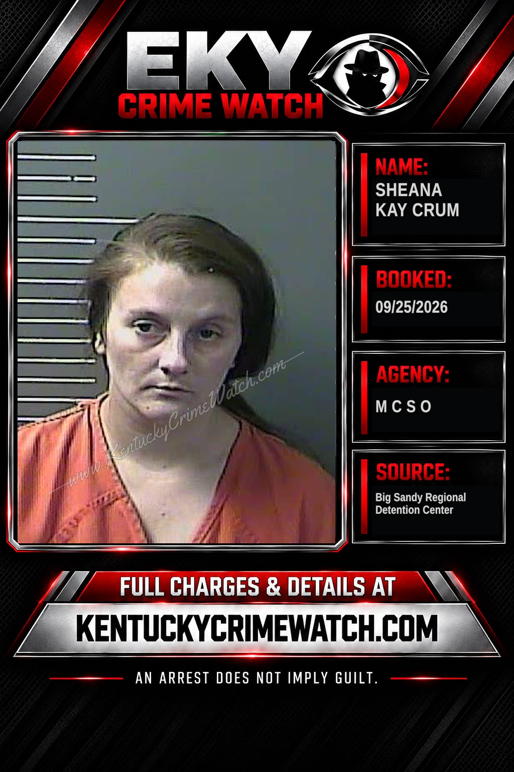 SHEANA KAY CRUM booking image