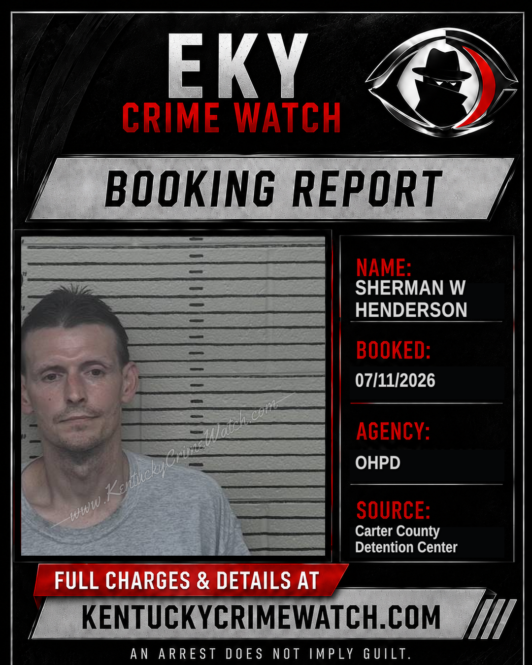 SHERMAN W HENDERSON booking image